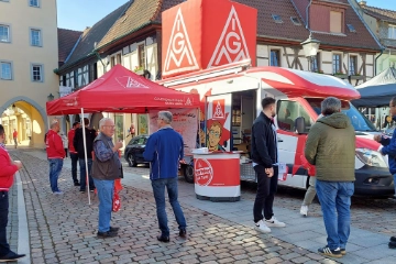 IG Metall Roadshow in Kibo – Bevölkerung und Politik für die Zukunft von BorgWarner Turbo Systems