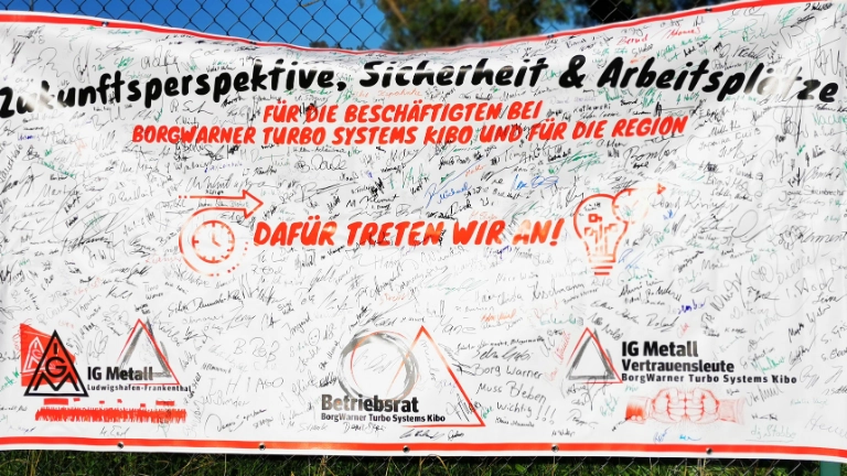 Blitz Info der Borg Warner Beschäftigten